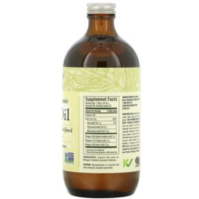 Thực phẩm bổ sung Flora Certified Organic Flax Oil 17 fl oz (500 ml) 061998679029