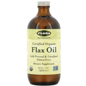 Thực phẩm chức năng Flora Certified Organic Flax Oil 17 fl oz (500 ml) 061998679029
