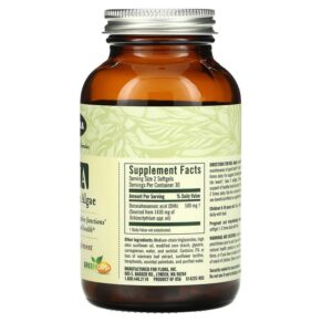 Thực phẩm bổ sung Flora DHA Vegetarian Algae 60 Vegetarian Softgels 061998614228