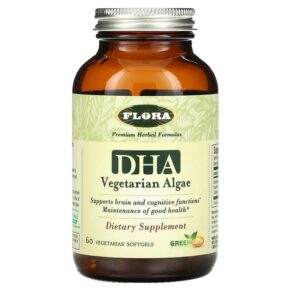 Thực phẩm chức năng Flora DHA Vegetarian Algae 60 Vegetarian Softgels 061998614228