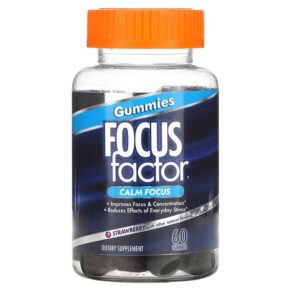 Thực phẩm chức năng Focus Factor Calm Focus Strawberry 60 Gummies 811909033828