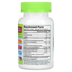 Thực phẩm bổ sung Focus Factor Healthy Brain Function For Kids Berry Blast 60 Chewable Wafers 726000105032