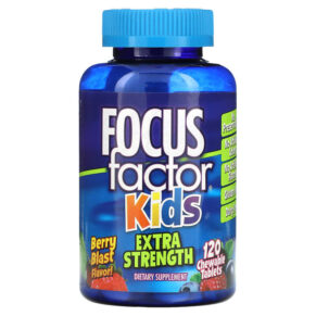 Thực phẩm chức năng Focus Factor Kids Extra Strength Berry Blast 120 Chewable Tablets 855119006210