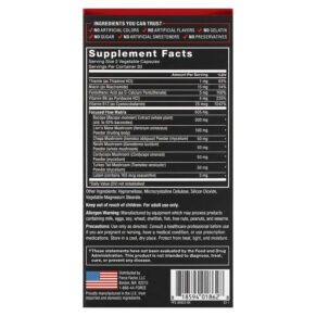 Thực phẩm bổ sung Force Factor Forebrain Focus 60 Vegetable Capsules 818594018628