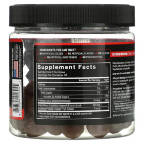 Thực phẩm bổ sung Force Factor Fundamentals Black Maca Passion Berry 60 Gummies 818594016945