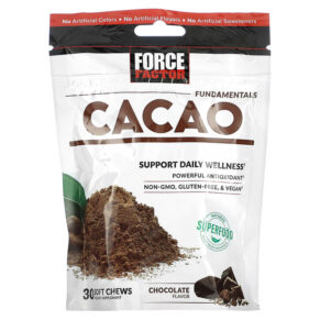 Thực phẩm chức năng Force Factor Fundamentals Cacao Chocolate 30 Soft Chews 818594018659