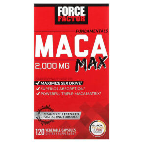 Thực phẩm chức năng Force Factor Fundamentals Maca Max 500 mg 120 Vegetable Capsules 818594018451