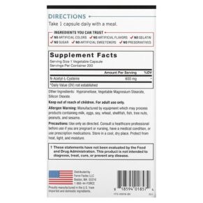 Force Factor Fundamentals NAC N-Acetyl-L-Cysteine 600 mg 200 Vegetable Capsules 3 Thực phẩm bổ sung Force Factor Fundamentals NAC N-Acetyl-L-Cysteine 600 mg 200 Vegetable Capsules 818594018574