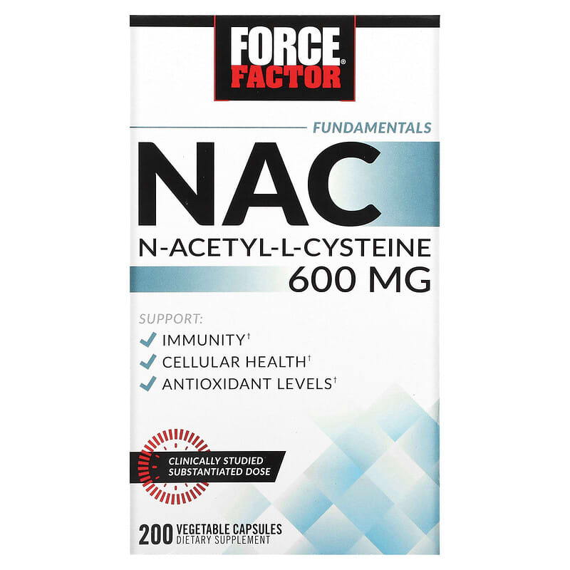 Force Factor Fundamentals NAC N-Acetyl-L-Cysteine 600 mg 200 Vegetable Capsules 8 Thực phẩm chức năng Force Factor Fundamentals NAC N-Acetyl-L-Cysteine 600 mg 200 Vegetable Capsules 818594018574