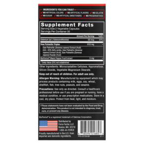 Thực phẩm bổ sung Force Factor Fundamentals Saw Palmetto 60 Capsules 818594016853