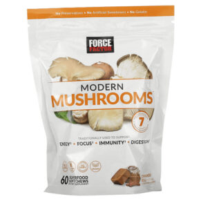 Thực phẩm chức năng Force Factor Modern Mushrooms Cinnamon Roll 60 Soft Chews 818594019519