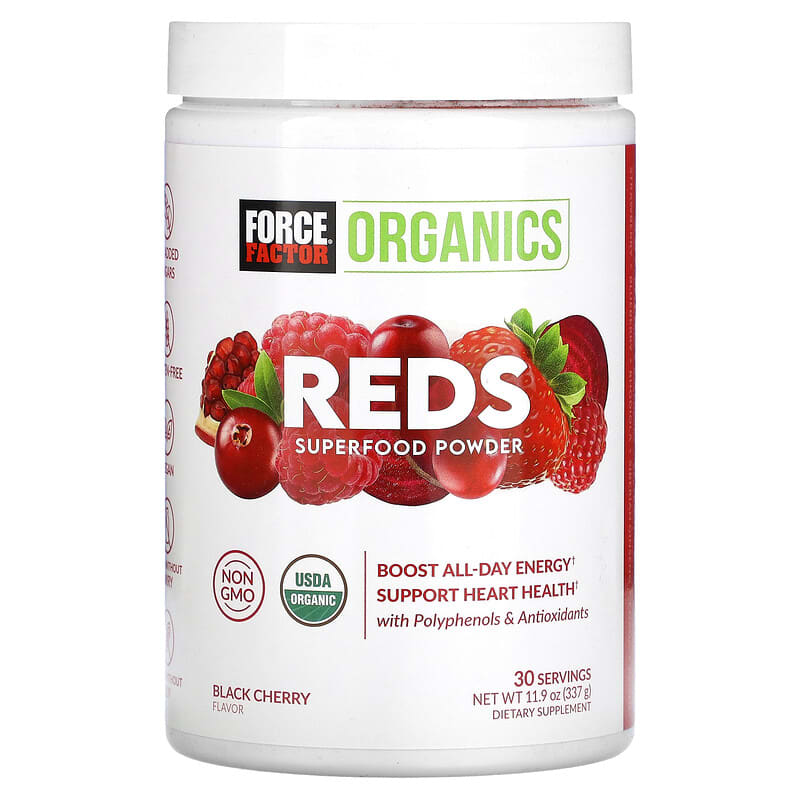 Force Factor Organics Reds Superfood Powder Black Cherry 11.9 oz (337 g) 8 Thực phẩm chức năng Force Factor Organics Reds Superfood Powder Black Cherry 11.9 oz (337 g) 818594018970