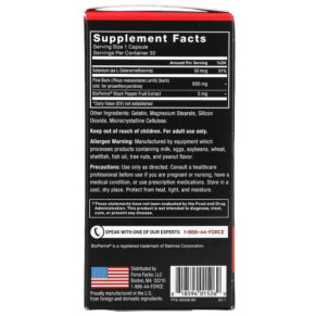 Thực phẩm bổ sung Force Factor Pine Bark 600 mg 30 Capsules 818594015269