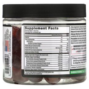 Thực phẩm bổ sung Force Factor ProbioSlim Apple Cider Vinegar Gummies 60 Gummies 818594015436