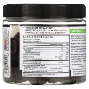 Thực phẩm bổ sung Force Factor ProbioSlim Kombucha Gummies Peach 60 Gummies 818594017225