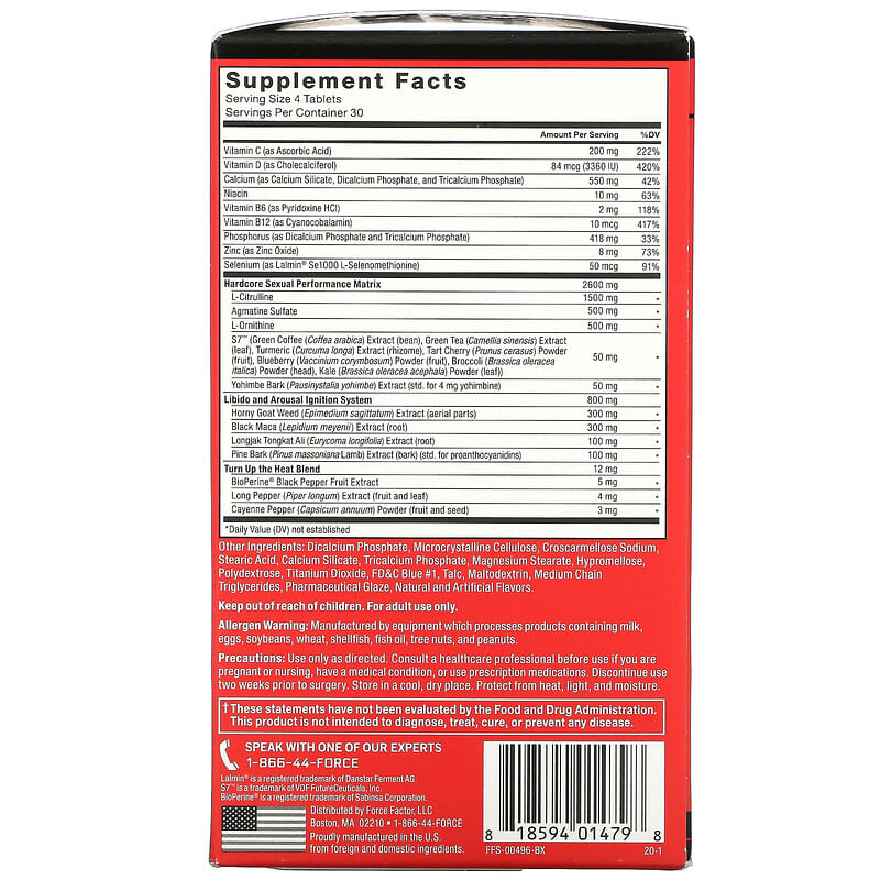 Force Factor SCORE! Hardcore Performance and Libido Intensifier 120 Tablets 2 Thực phẩm bổ sung Force Factor SCORE! Hardcore Performance and Libido Intensifier 120 Tablets 818594014798