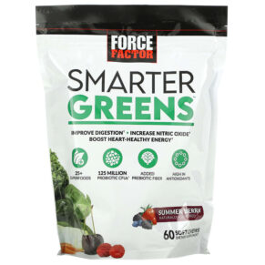 Thực phẩm chức năng Force Factor Smarter Greens Summer Berry 60 Soft Chews 818594017133