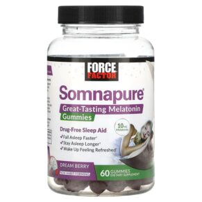 Thực phẩm chức năng Force Factor Somnapure Great Tasting Melatonin Gummies Dream Berry 5 mg 60 Gummies 818594017966