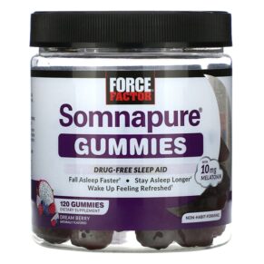 Thực phẩm chức năng Force Factor Somnapure Gummies Melatonin Dream Berry 5 mg 120 Gummies 818594015207