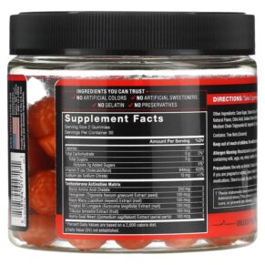 Force Factor Test X180 Berry Punch 60 Gummies 3 Thực phẩm bổ sung Force Factor Test X180 Berry Punch 60 Gummies 818594017171