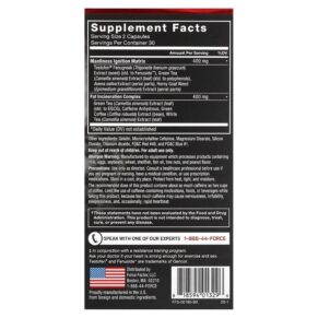 Thực phẩm bổ sung Force Factor Test X180 Ignite Free Testosterone Booster & Fat Burner 60 Capsules 818594013296