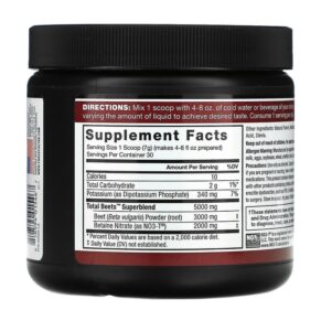 Thực phẩm bổ sung Force Factor Total Beets Original Drink Powder Pomegranate Berry 7.4 oz (210 g) 818594015467