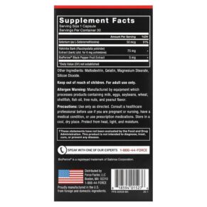 Thực phẩm bổ sung Force Factor Yohimbine 6 mg 30 Capsules 818594015276