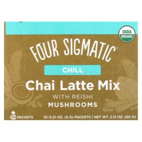 Thực phẩm chức năng Four Sigmatic Chai Latte Mix with Reishi Mushrooms 10 Packets 0.21 oz (6 g) Each 816897020829