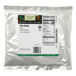 Thực phẩm bổ sung Frontier Co-op Organic Whole Flax Seed 16 oz (453 g) 089836005632