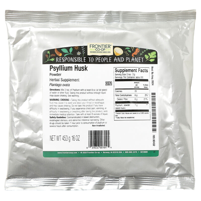 Frontier Co-op Psyllium Husk Powder 16 oz (453 g) 2 Thực phẩm bổ sung Frontier Co-op Psyllium Husk Powder 16 oz (453 g) 089836007094