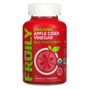 Thực phẩm chức năng Fruily Organic Apple Cider Vinegar with Ginger & Vitamin B12 Mixed Fruit 60 Gummies 850019556001