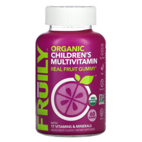 Thực phẩm chức năng Fruily Organic Children's Multivitamin with 17 Vitamins and Minerals Mixed Fruit 60 Gummies 850019556117