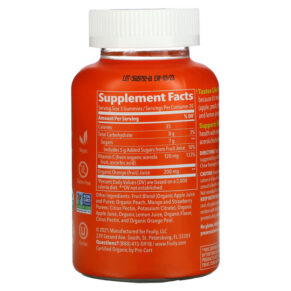 Thực phẩm bổ sung Fruily Organic Vitamin C Boost Mixed Fruit Flavor 60 Gummies 850019556162