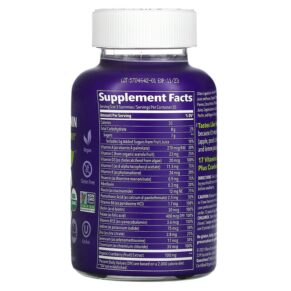 Thực phẩm bổ sung Fruily Organic Women's Multivitamin With Cranberry Extract Mixed Fruit 60 Gummies 850019556148