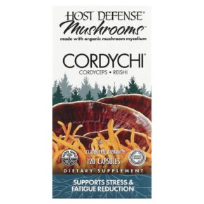 Thực phẩm chức năng Fungi Perfecti Host Defense Host Defense Mushrooms Cordychi Supports Stress & Fatigue Reduction 120 Vegetarian Capsules 633422037431