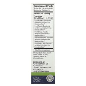 Thực phẩm bổ sung Fungi Perfecti Host Defense Host Defense Mushrooms Mycoshield Spray Peppermint 1 fl oz (30 ml) 633422057712