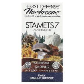 Thực phẩm chức năng Fungi Perfecti Host Defense Host Defense Mushrooms Stamets 7 Daily Immune Support 120 Capsules 633422037035