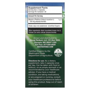 Thực phẩm bổ sung Fungi Perfecti Host Defense Mesima 60 Vegetarian Capsules 633422032924