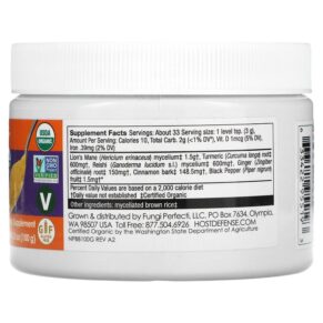 Thực phẩm bổ sung Fungi Perfecti Host Defense Myco Botanicals Brain & Body 3.5 oz (100 g) 633422955193