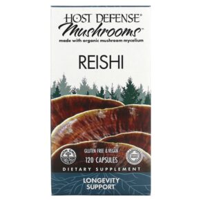 Thực phẩm chức năng Fungi Perfecti Host Defense Reishi Longevity Support 120 Capsules 633422030333
