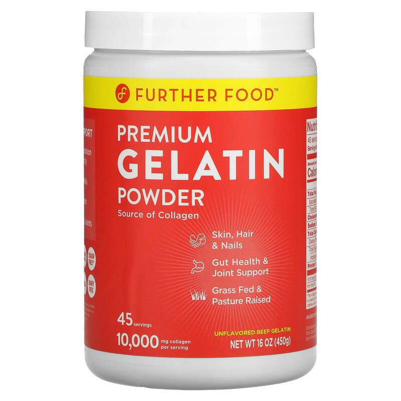 Further Food Premium Gelatin Powder Unflavored 16 oz (450 g) 8 Thực phẩm chức năng Further Food Premium Gelatin Powder Unflavored 16 oz (450 g) 860706002636
