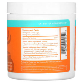 Thực phẩm bổ sung Further Food Superfood Turmeric 2.12 oz (60 g) 860706002650