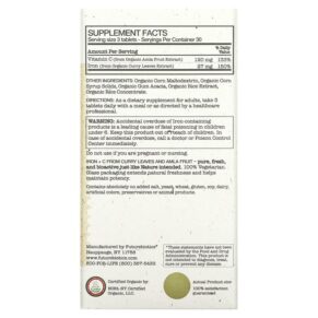 Thực phẩm bổ sung Futurebiotics Certified Organic Iron + C 90 Organic Vegetarian Tablets 049479035212