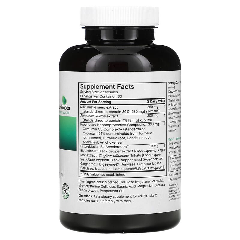 Futurebiotics Detox Daily Liver Support 120 Vegetarian Capsules 2 Thực phẩm bổ sung Futurebiotics Detox Daily Liver Support 120 Vegetarian Capsules 049479025152