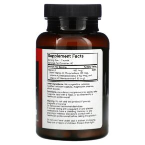 Thực phẩm bổ sung Futurebiotics Vitamin K Triple Play 60 Capsules 049479006366