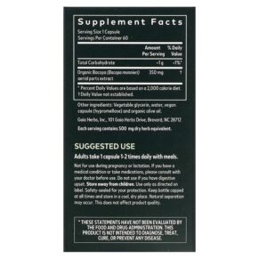 Thực phẩm bổ sung Gaia Herbs Bacopa 60 Vegan Liquid Phyto-Caps 751063150842