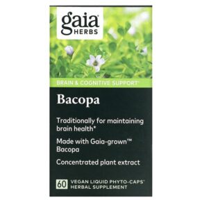 Thực phẩm chức năng Gaia Herbs Bacopa 60 Vegan Liquid Phyto-Caps 751063150842