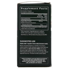 Thực phẩm bổ sung Gaia Herbs Black Cohosh 60 Vegan Liquid Phyto-Caps 751063401906