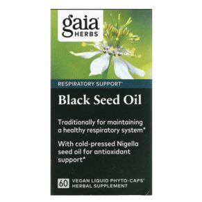 Thực phẩm chức năng Gaia Herbs Black Seed Oil 60 Vegan Liquid Phyto-Caps 751063151665