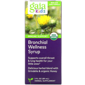 Thực phẩm chức năng Gaia Herbs Bronchial Wellness Syrup for Kids 3 fl oz (89 ml) 751063145039